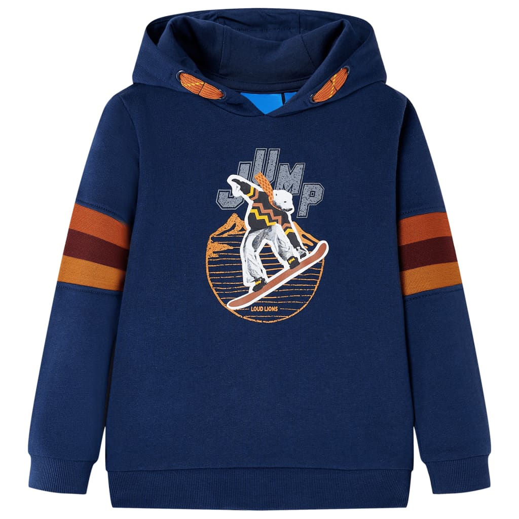 Kinder-Kapuzenpullover Marineblau 92