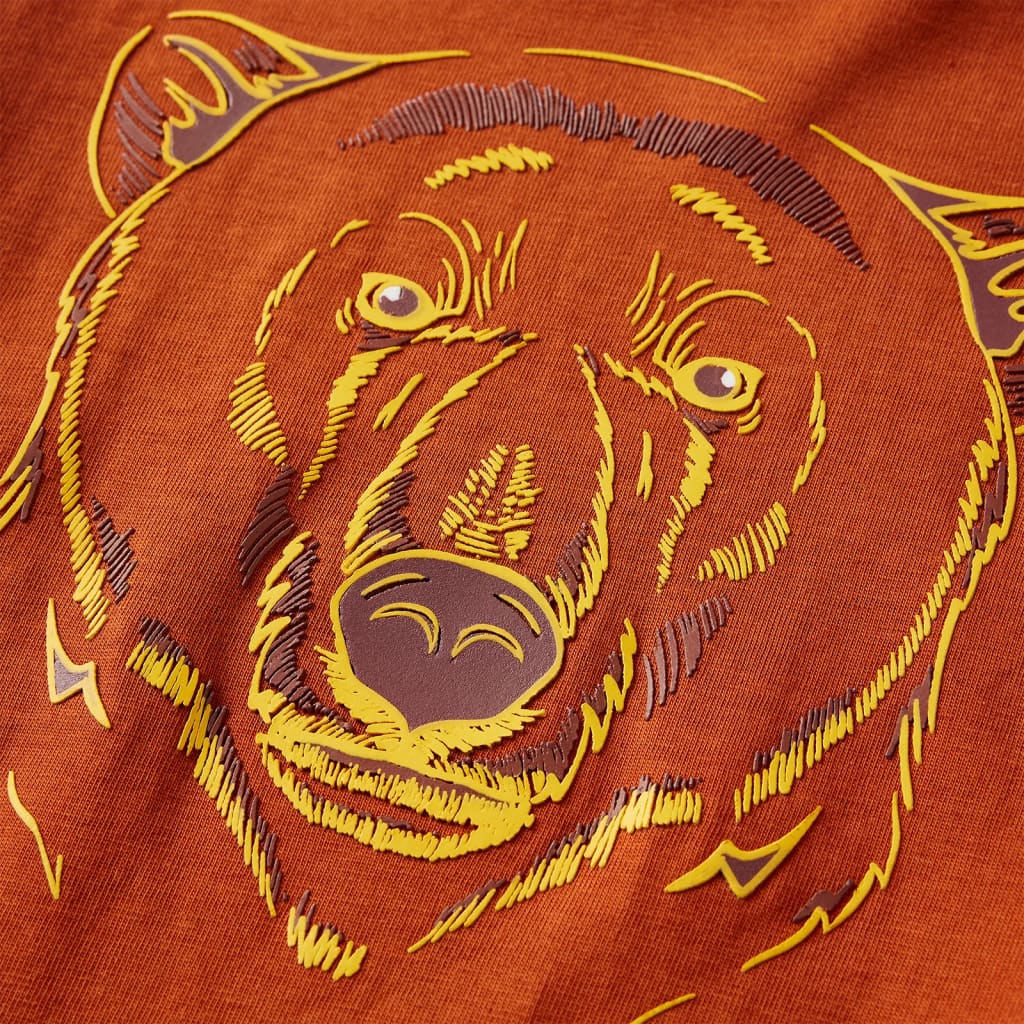 Kinder-Langarmshirt Rostbraun 92