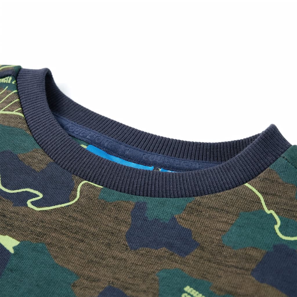 Kinder-Sweatshirt Dunkles Khaki Melange 92