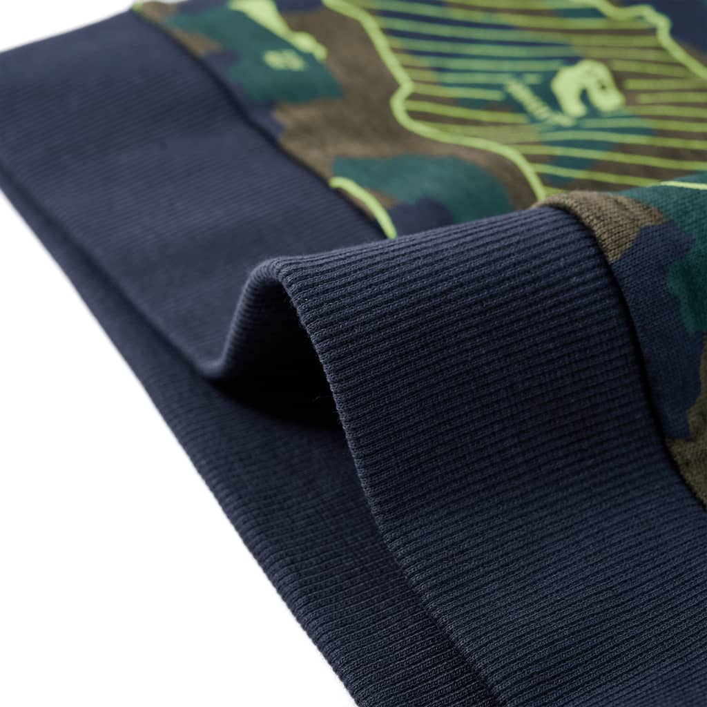 Kinder-Sweatshirt Dunkles Khaki Melange 92