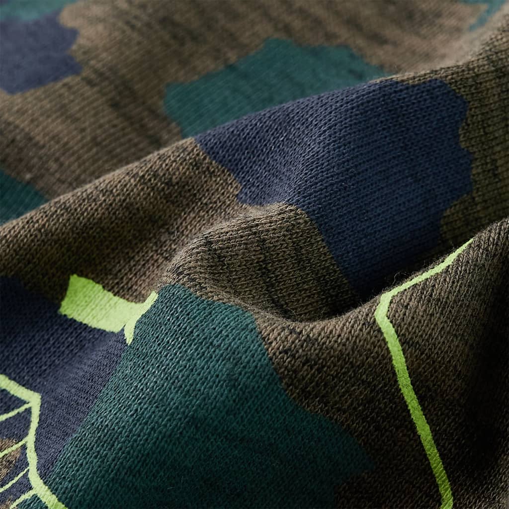 Kinder-Sweatshirt Dunkles Khaki Melange 92