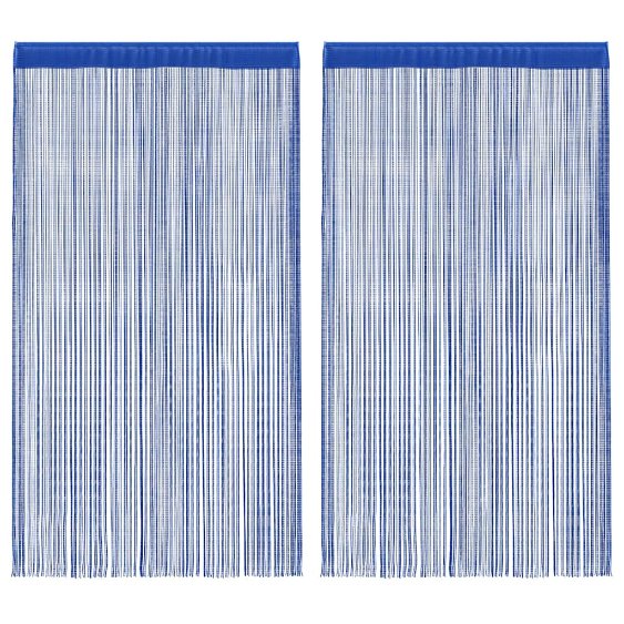 vidaXL Fadenvorhang 2 Stk.100 x 250 cm Weiß