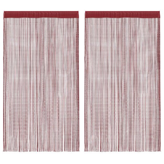 vidaXL Fadenvorhang 2 Stk.100 x 250 cm Weiß