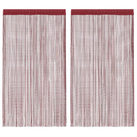 vidaXL Fadenvorhang 2 Stk.100 x 250 cm Weiß