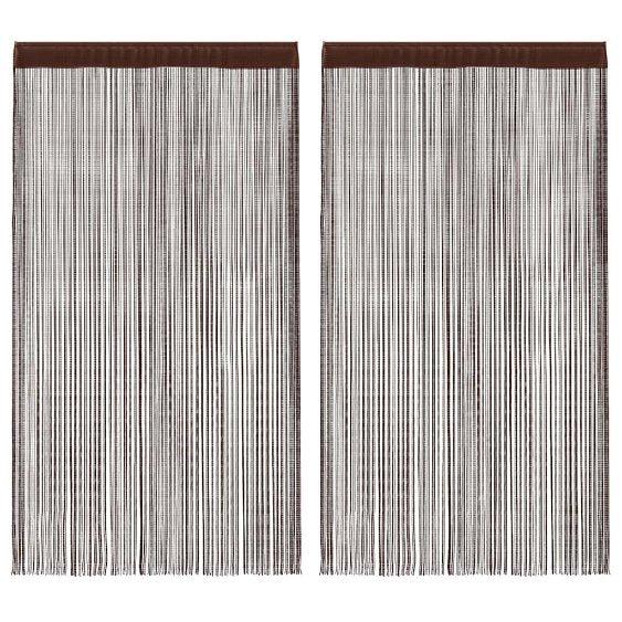 vidaXL Fadenvorhang 2 Stk.100 x 250 cm Weiß