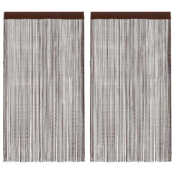 vidaXL Fadenvorhang 2 Stk.100 x 250 cm Weiß