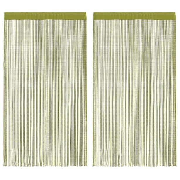 vidaXL Fadenvorhang 2 Stk.100 x 250 cm Weiß