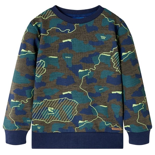 Kinder-Sweatshirt Dunkles Khaki Melange 92