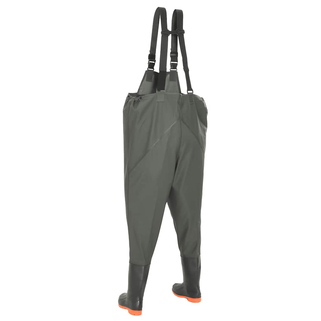 vidaXL Wathose mit Stiefeln Grün Größe 38