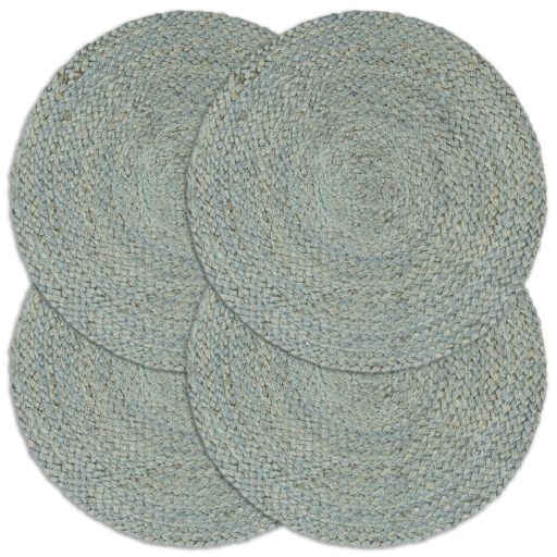 vidaXL Tischsets 4 Stk. Natur 38 cm Rund Jute