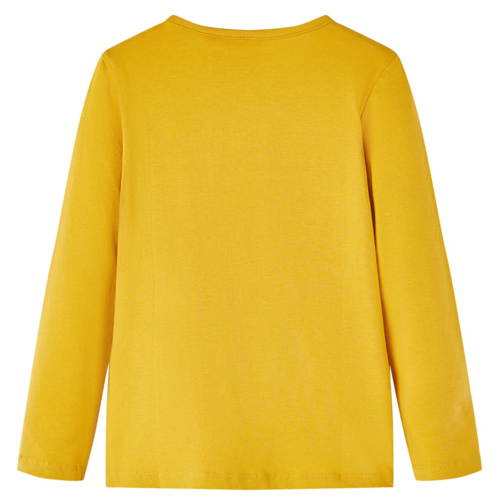 Kinder-Langarmshirt Dunkles Ocker 92
