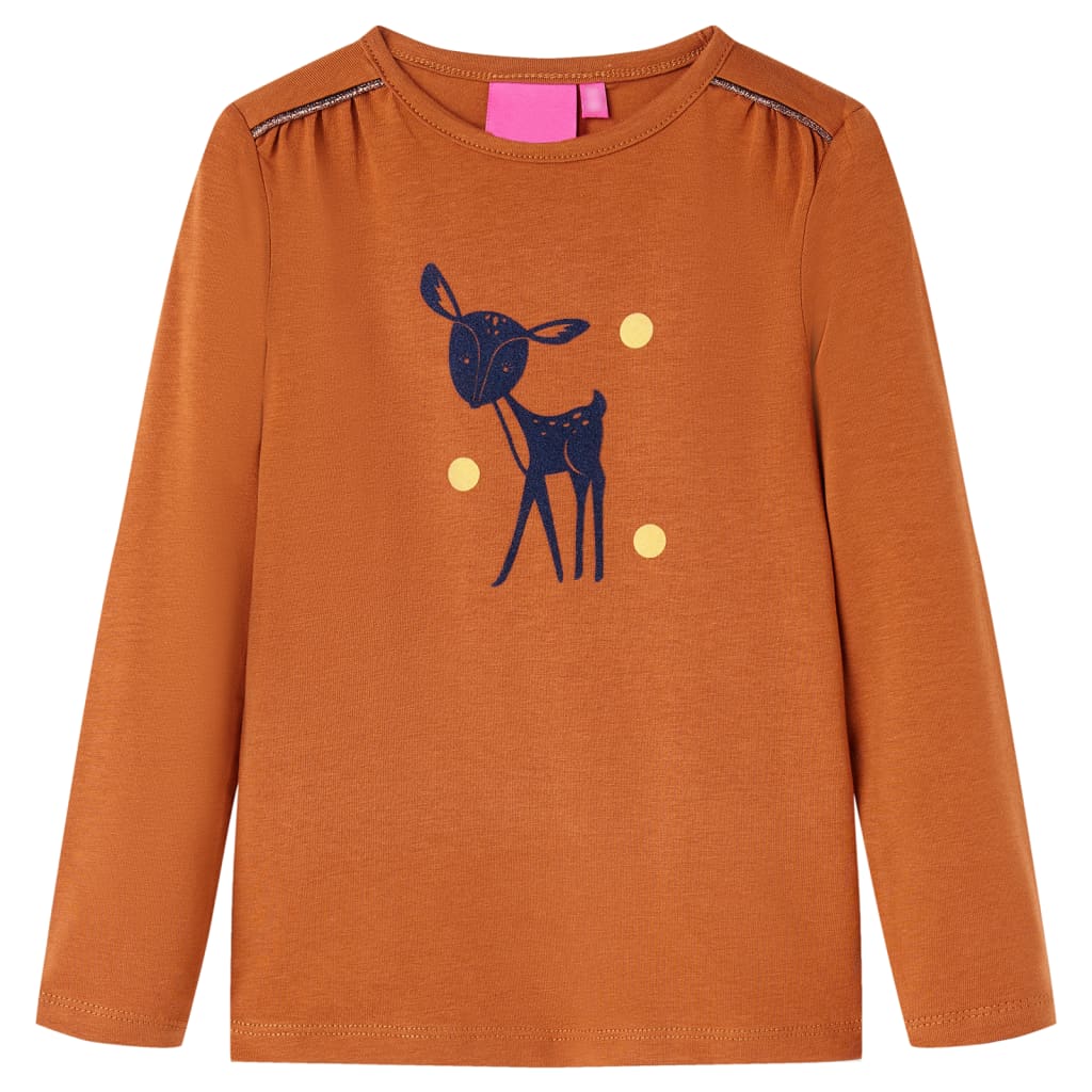 Kinder-Langarmshirt Cognac 92
