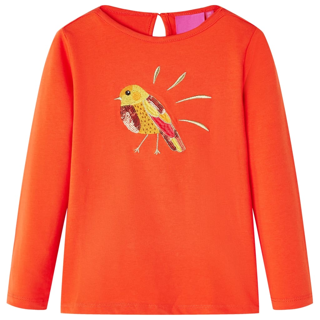 Kinder-Langarmshirt Dunkles Ocker 92
