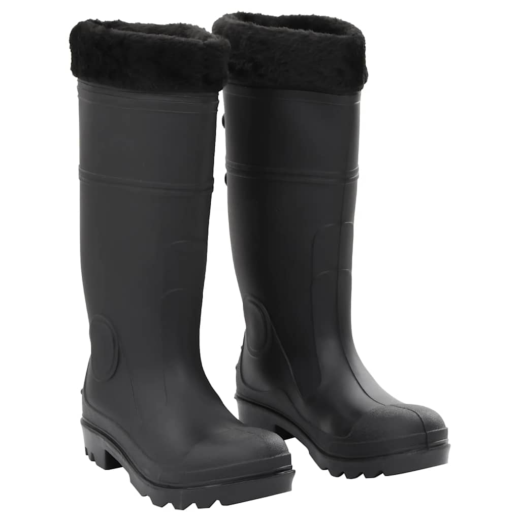 vidaXL Gummistiefel Schwarz Größe 38 PVC