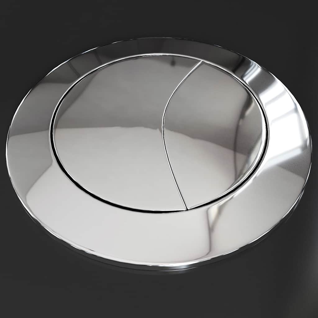 vidaXL Toilette Rund Keramik Schwarz