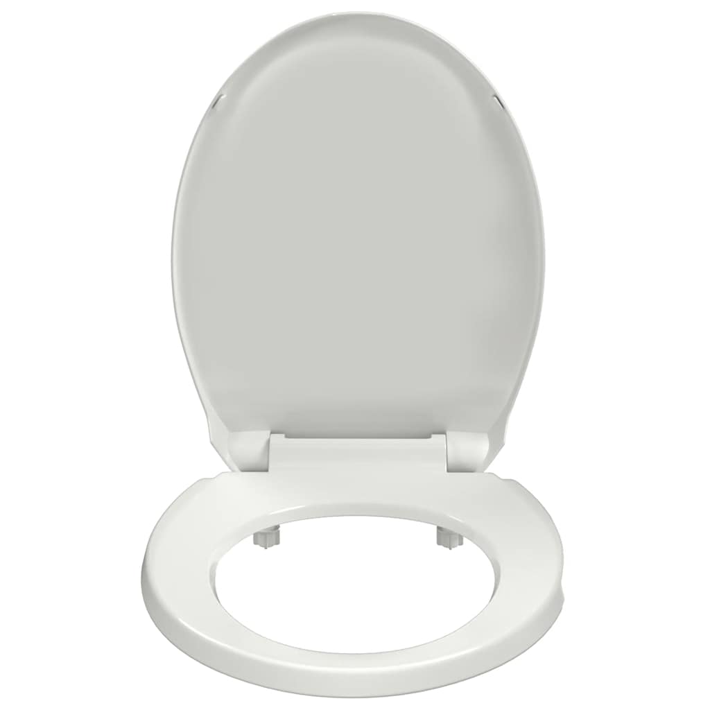 vidaXL Toilettensitz mit Absenkautomatik Weiß Oval