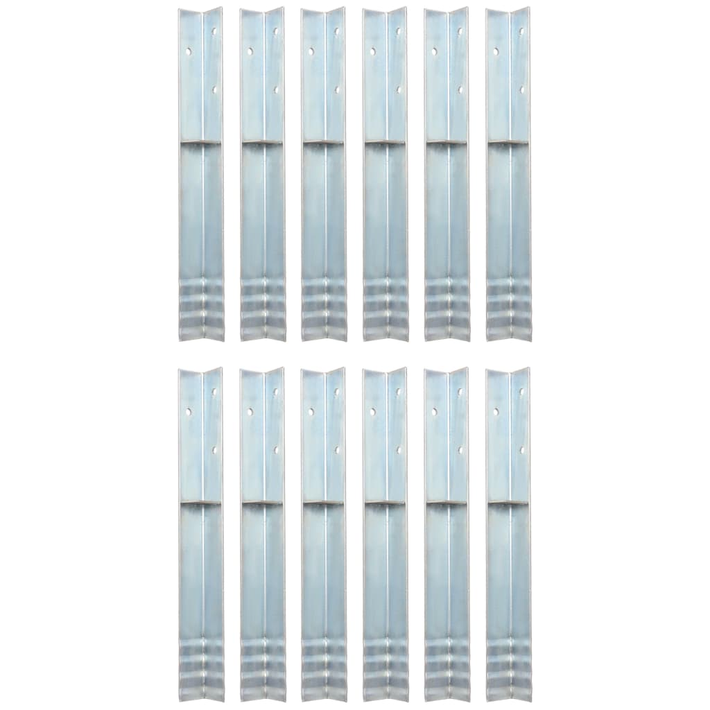 vidaXL Bodenanker L-Form für Spielturm 2 Stk. Stahl 5 x 5 x 50 cm