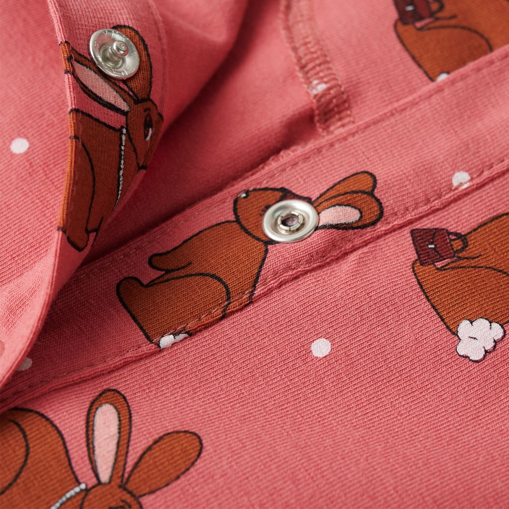 Kinder-Strampler mit Kapuze Altrosa 92