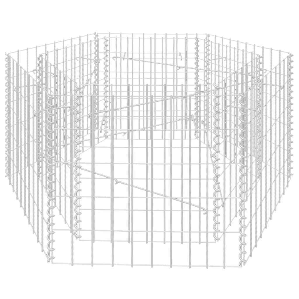 vidaXL Sechseckiges Gabionen-Hochbeet 100×90×50 cm