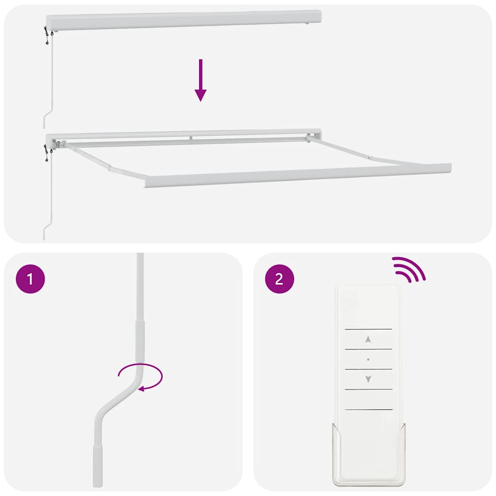 vidaXL Markisenrahmen Weiß 350 x 250 cm Aluminium