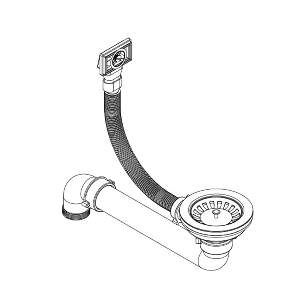 vidaXL Granitspüle Einzelbecken Rund Schwarz