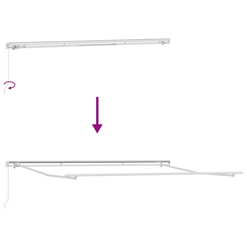 vidaXL Markisenrahmen Weiß 400 x 300 cm Aluminium
