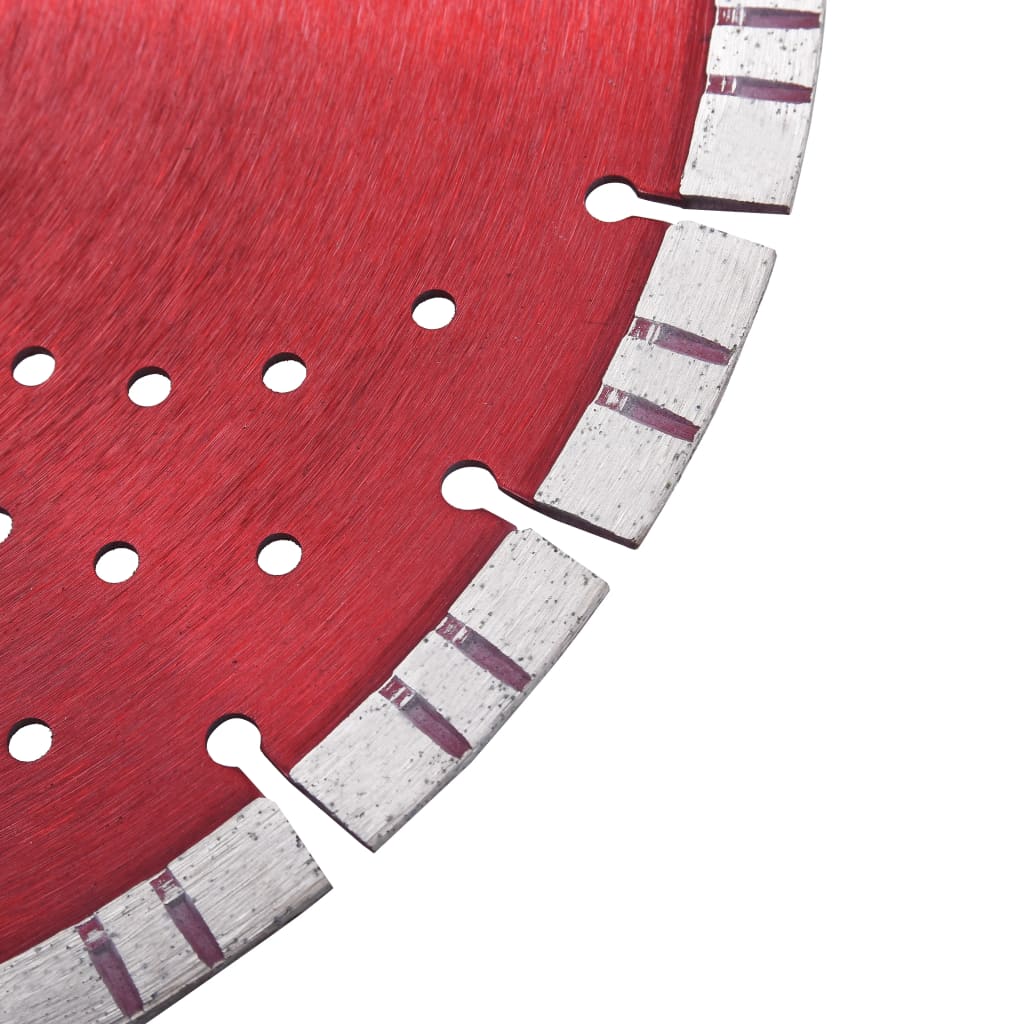 vidaXL Diamant-Trennscheibe mit Turbo und Löchern Stahl 300 mm