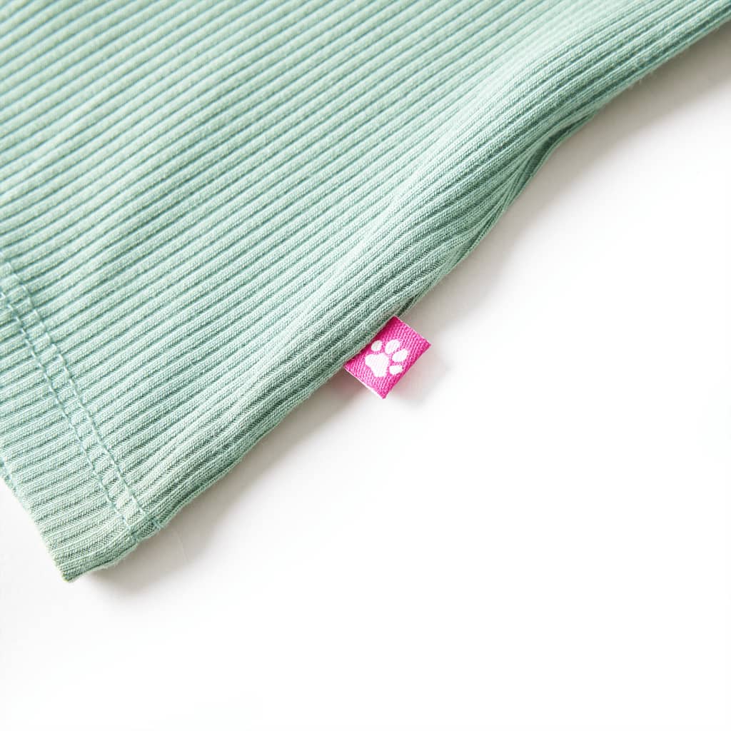 Kinder-Langarmshirt Halbrollkragen Dunkles Minzgrün 92