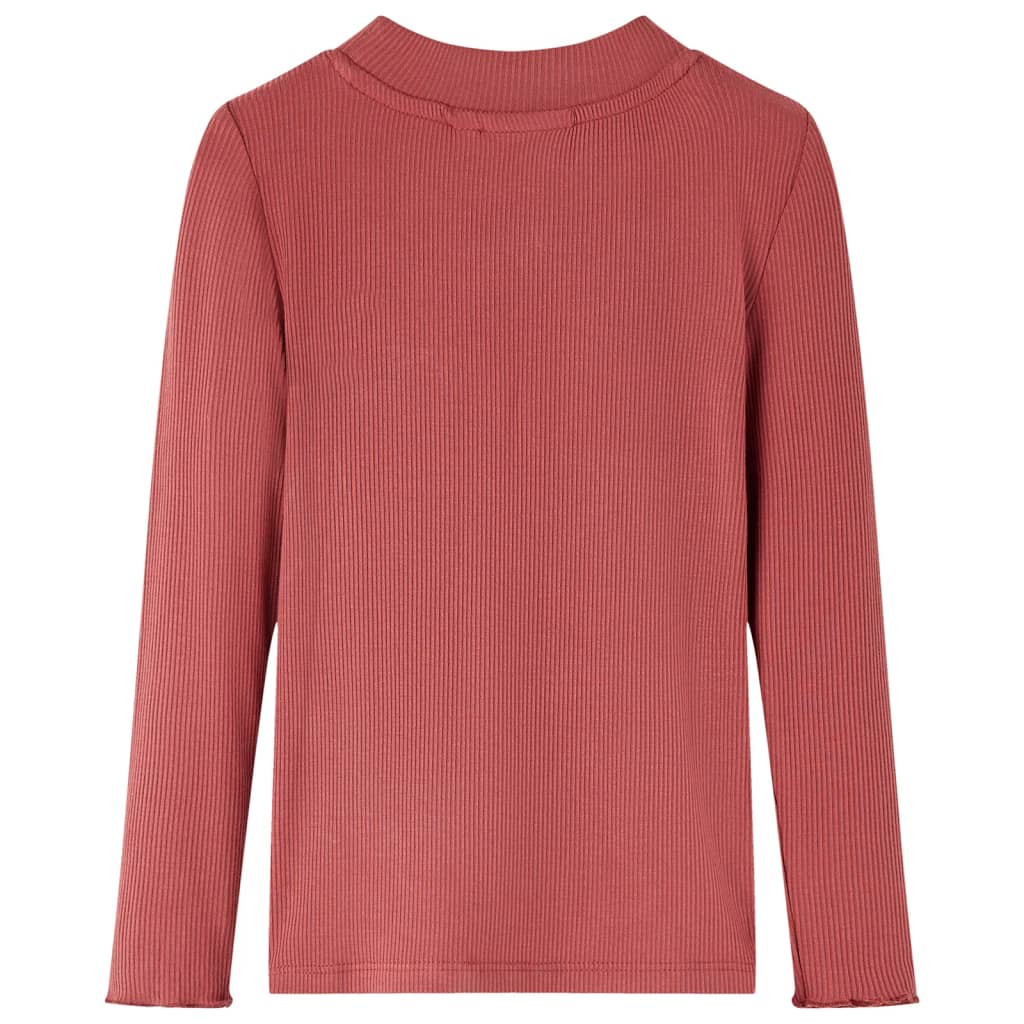 Kinder-Langarmshirt Halbrollkragen Dunkles Minzgrün 92