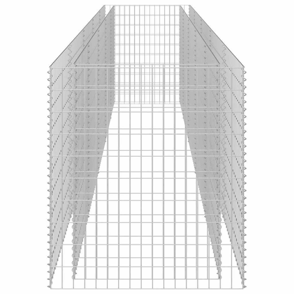 vidaXL Gabionen-Hochbeet Verzinkter Stahl 450×90×100 cm