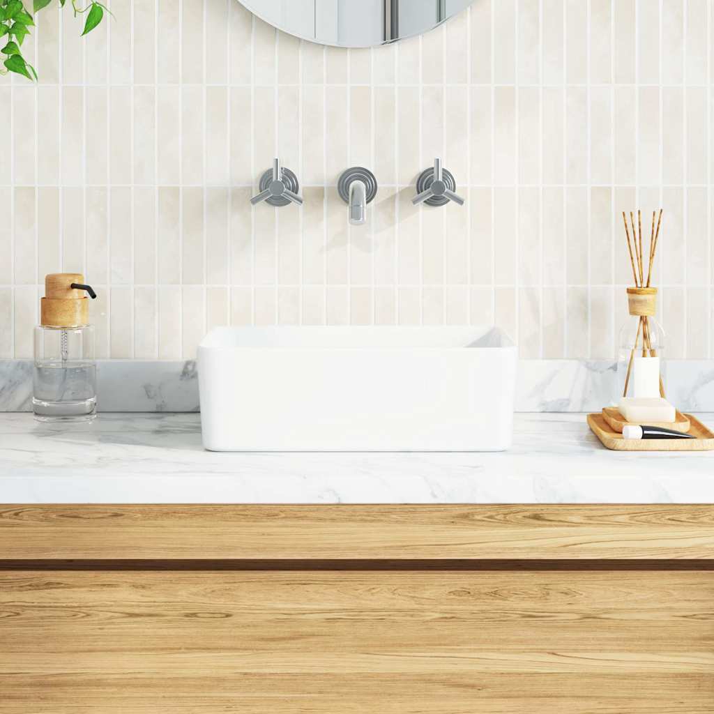 vidaXL Waschbecken 40 x 30 x 13 cm Keramik Weiß