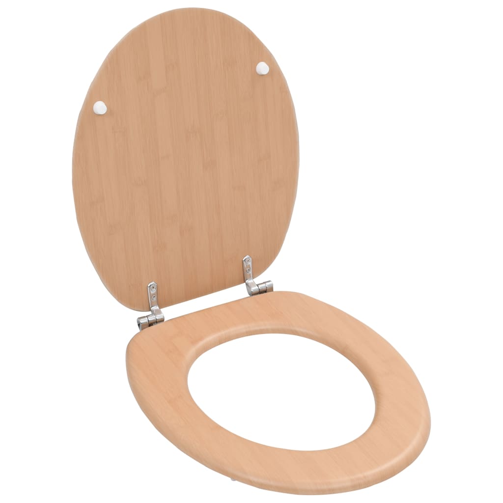 vidaXL Toilettensitz MDF Deckel Schlichtes Design Weiß
