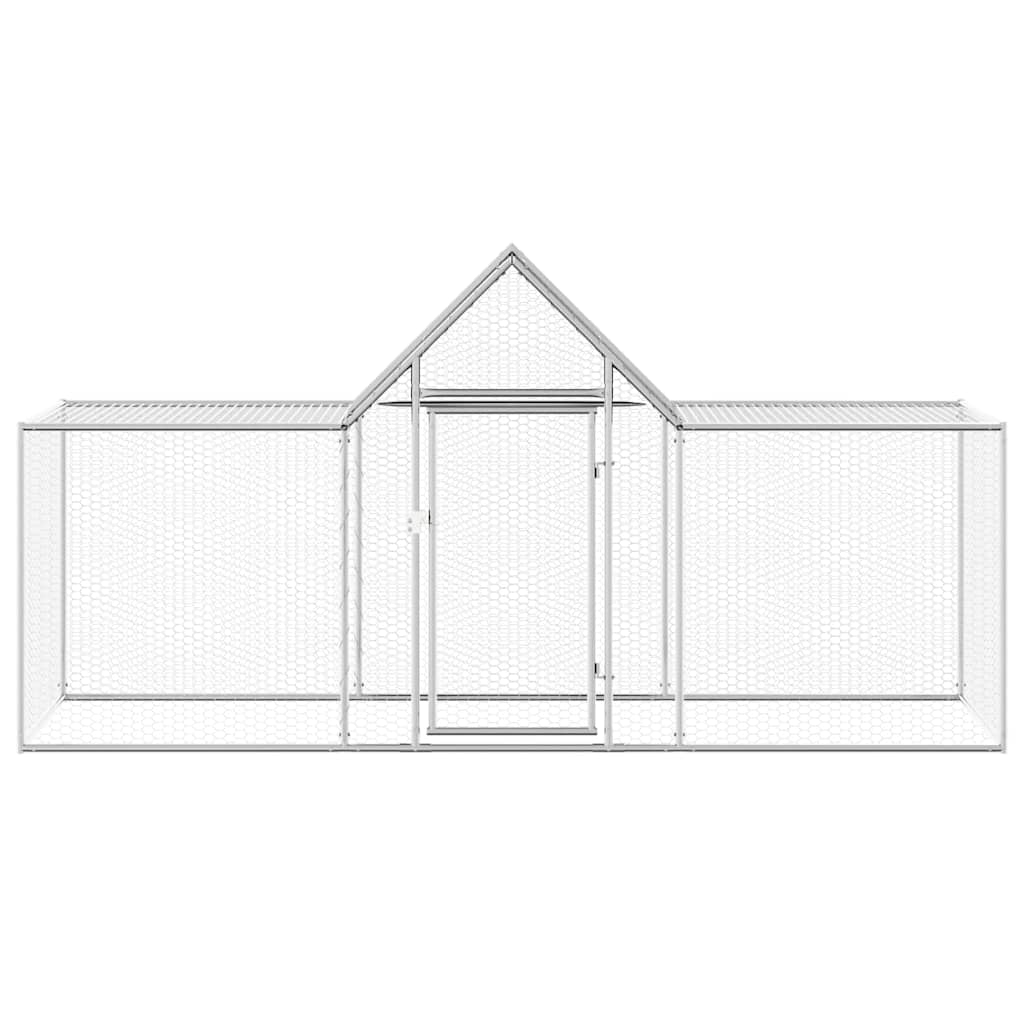 vidaXL Hühnerstall 3x1x1,5 m Verzinkter Stahl