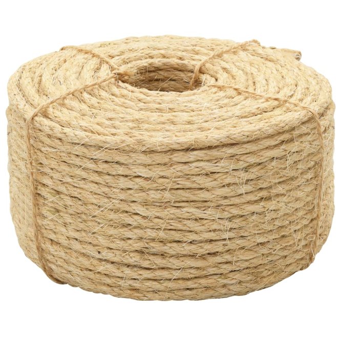 vidaXL Seil 100% Sisal 6 mm 100 m