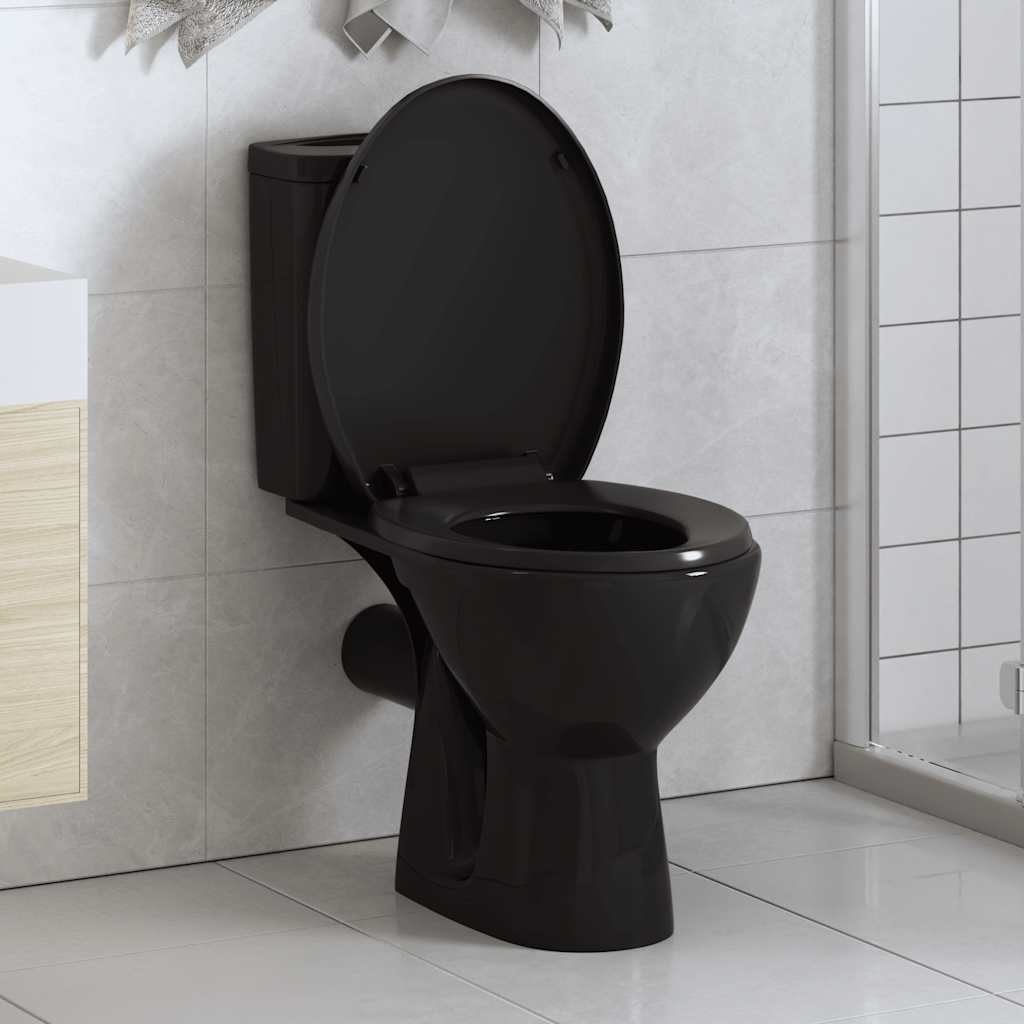 vidaXL Toilettensitz mit Absenkautomatik und Quick-Release Weiß Eckig