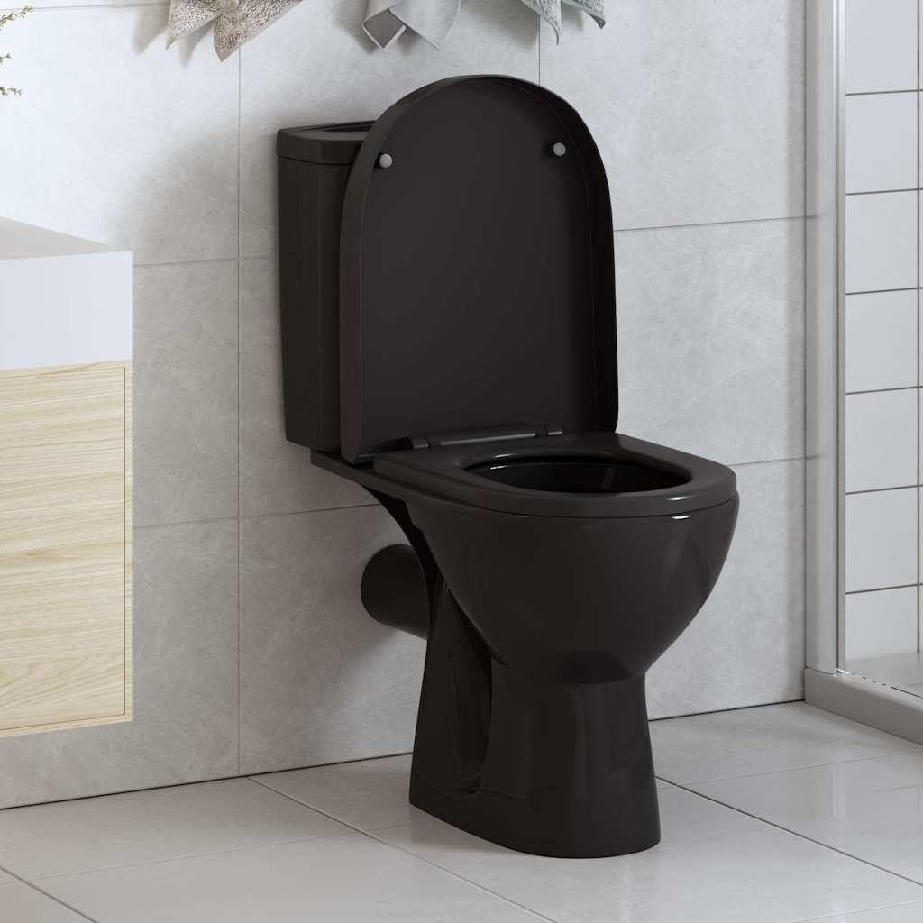 vidaXL Toilettensitz mit Absenkautomatik und Quick-Release Weiß Eckig