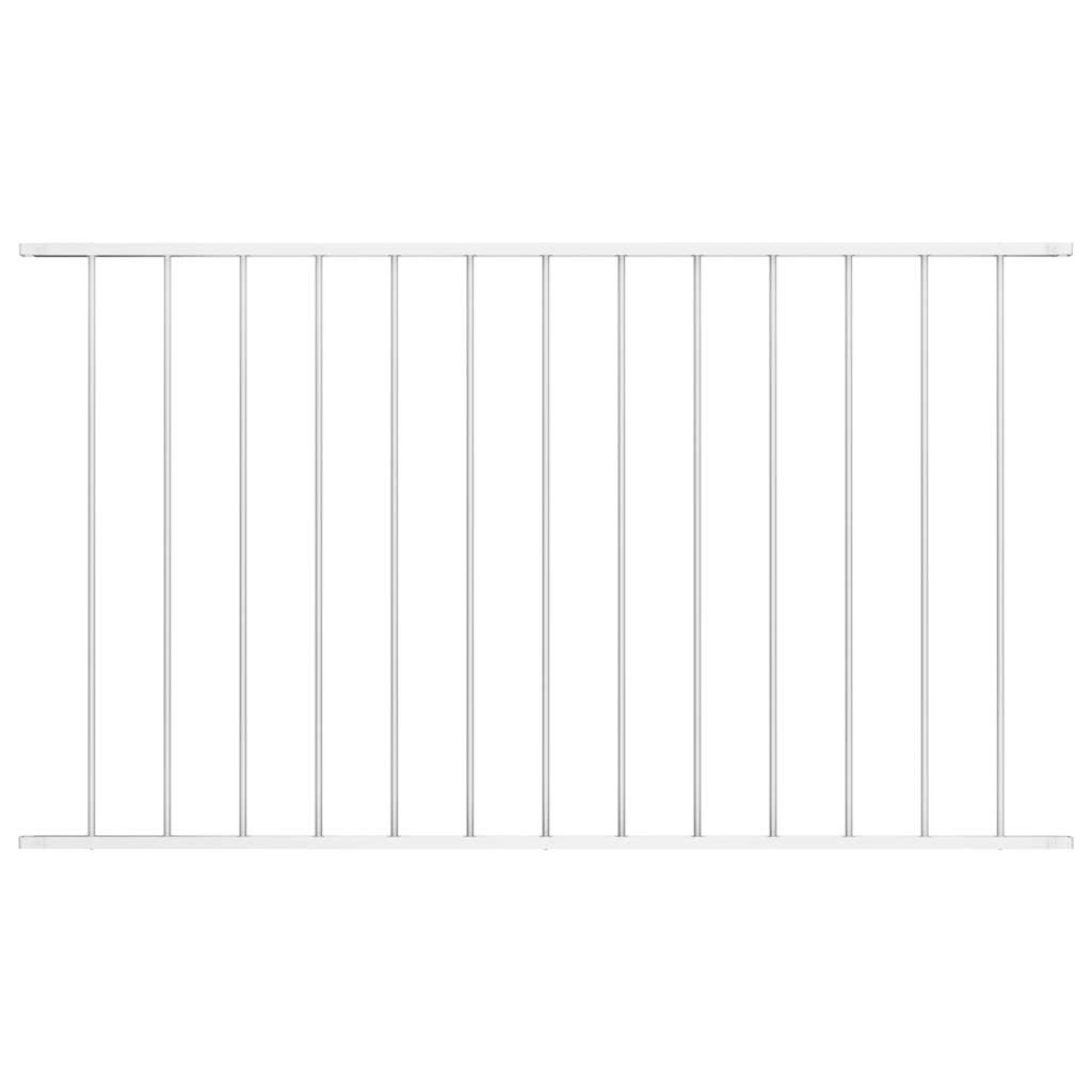 vidaXL Zaunelement Pulverbeschichteter Stahl 1,63x0,75 m Schwarz
