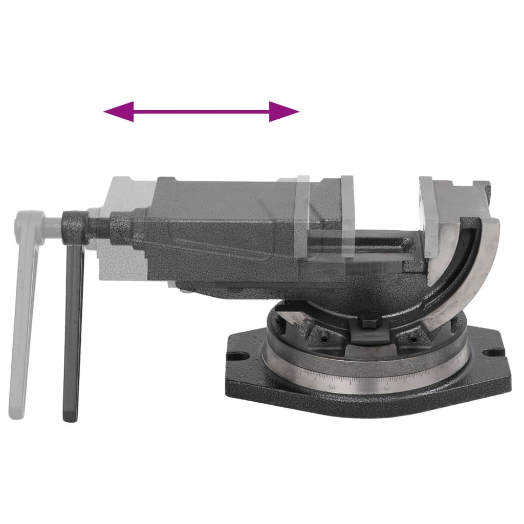 vidaXL 2-Achsen-Schraubstock Kippbar 100 mm