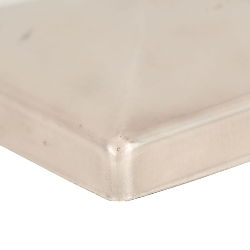 vidaXL Pfostenkappen 6 Stk. Pyramide Edelstahl 71 x 71 mm
