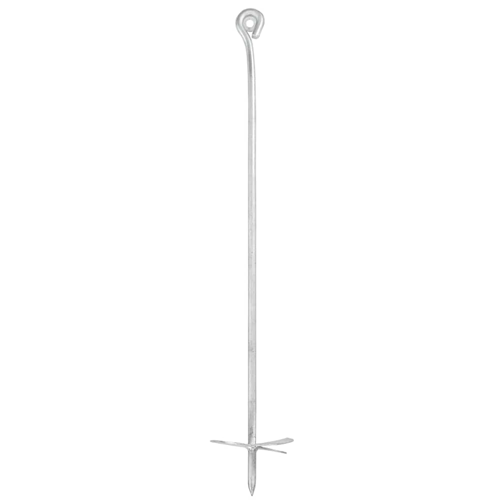 vidaXL Erdanker 4 Stk. 10×60 cm Verzinktes Metall