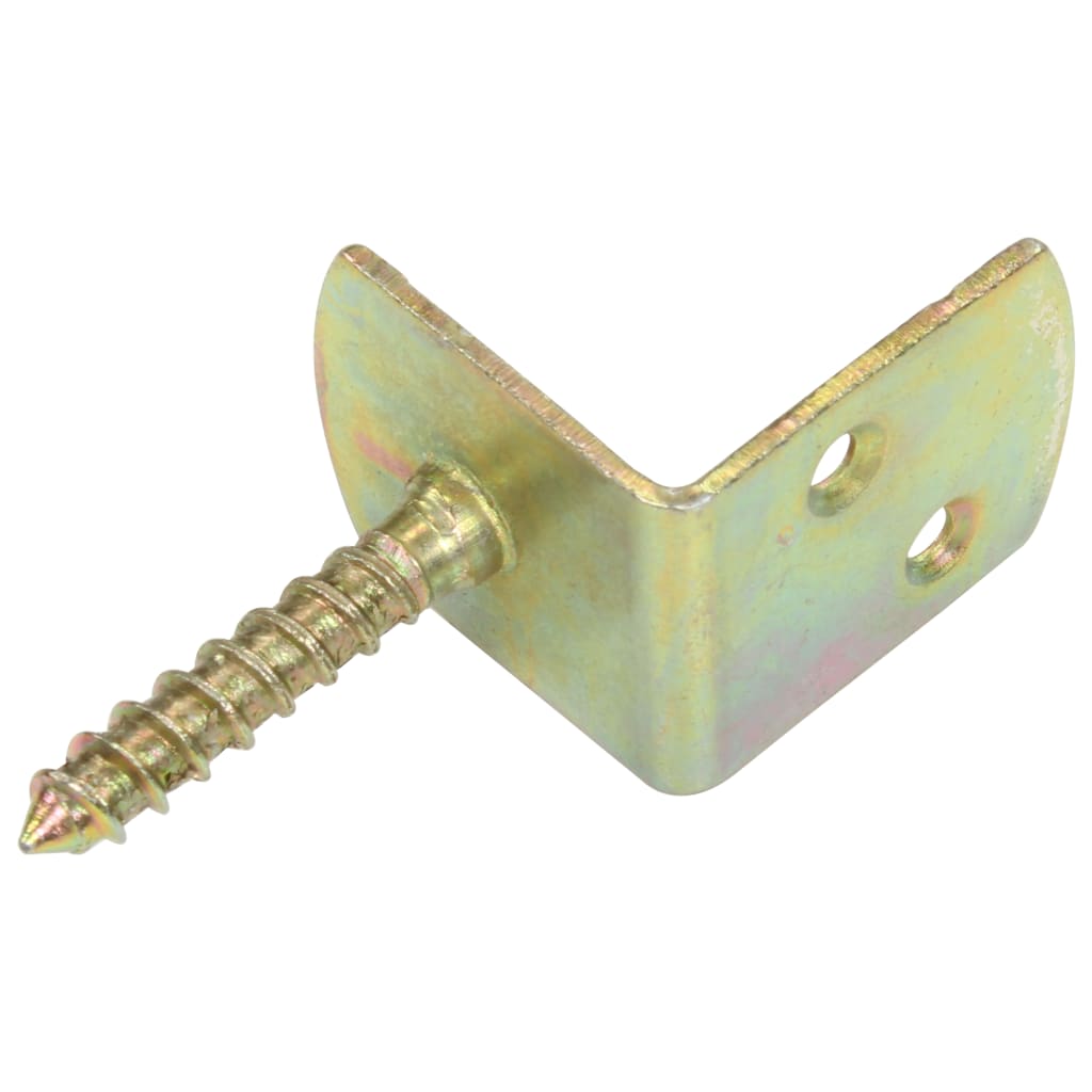 vidaXL Flechtzaunhalter 4 Stk. L-Form Verzinktes Metall