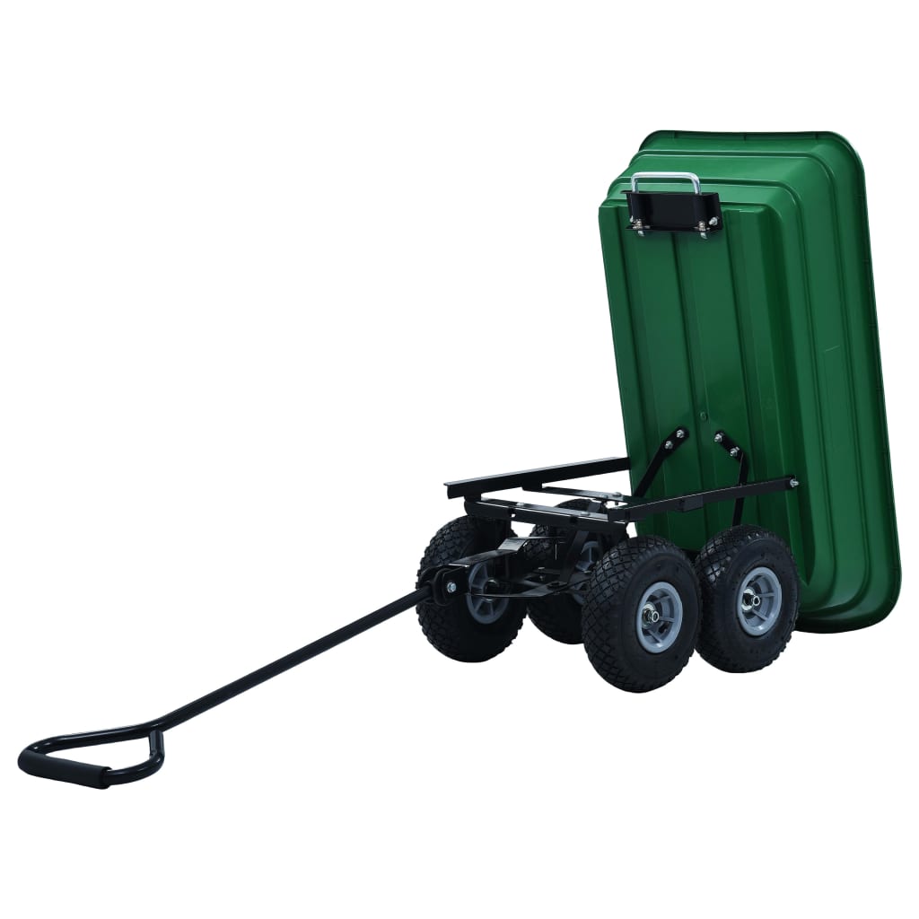 vidaXL Garten-Kippwagen 300 kg 75 L Grün