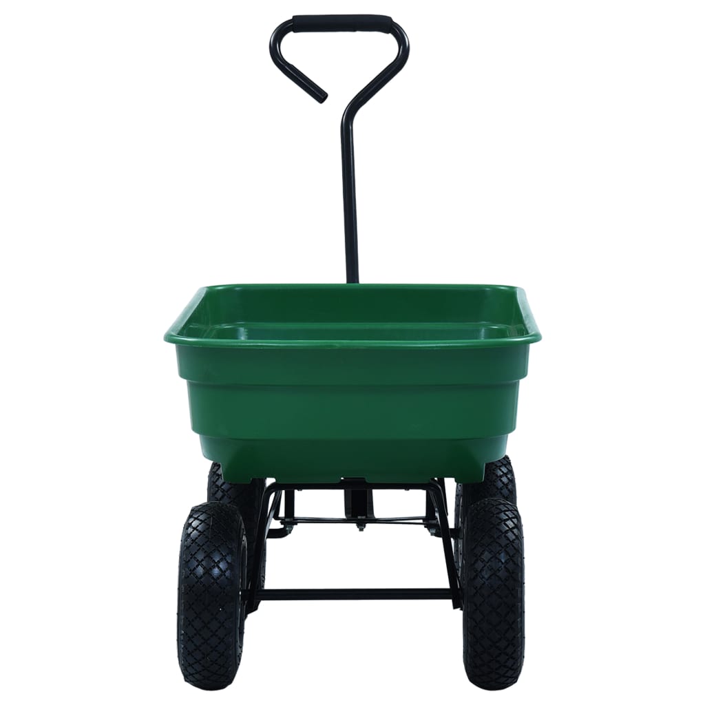 vidaXL Garten-Kippwagen 300 kg 75 L Grün