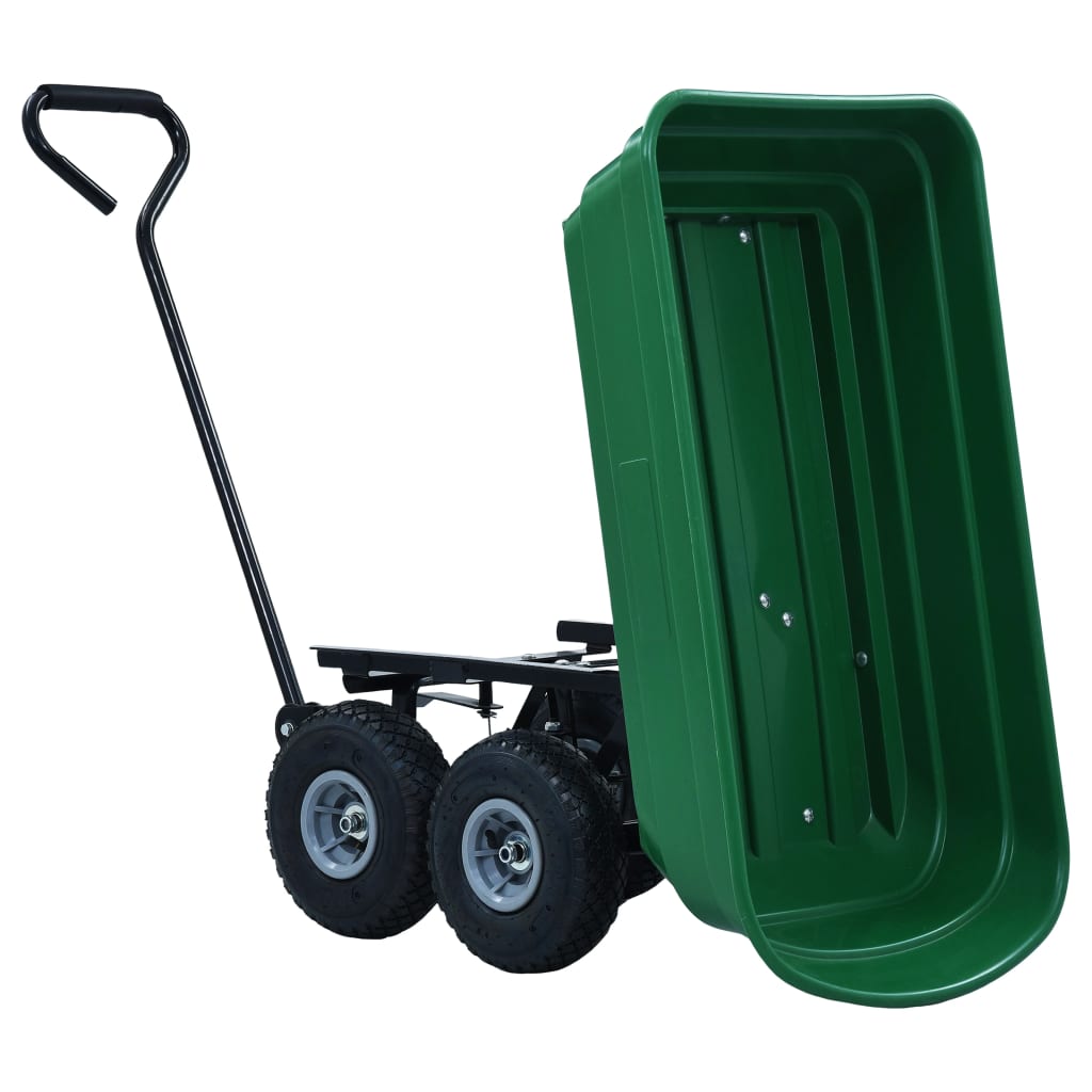 vidaXL Garten-Kippwagen 300 kg 75 L Grün