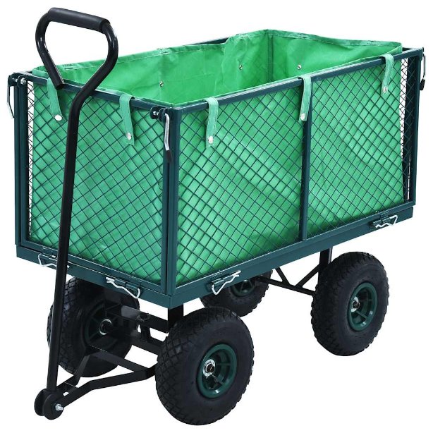 vidaXL Gartenwagen Grün 250 kg