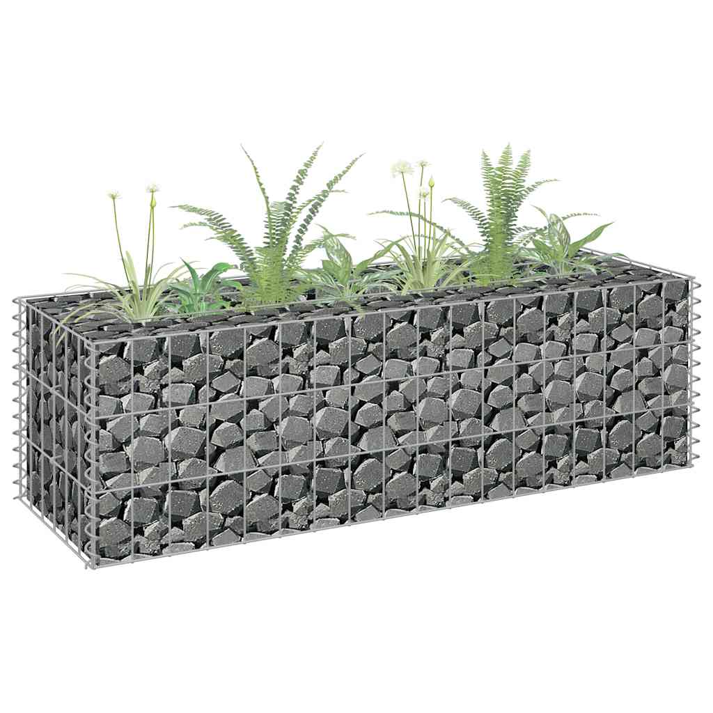 vidaXL Gabionen-Hochbeet Verzinkter Stahl 90x30x10 cm