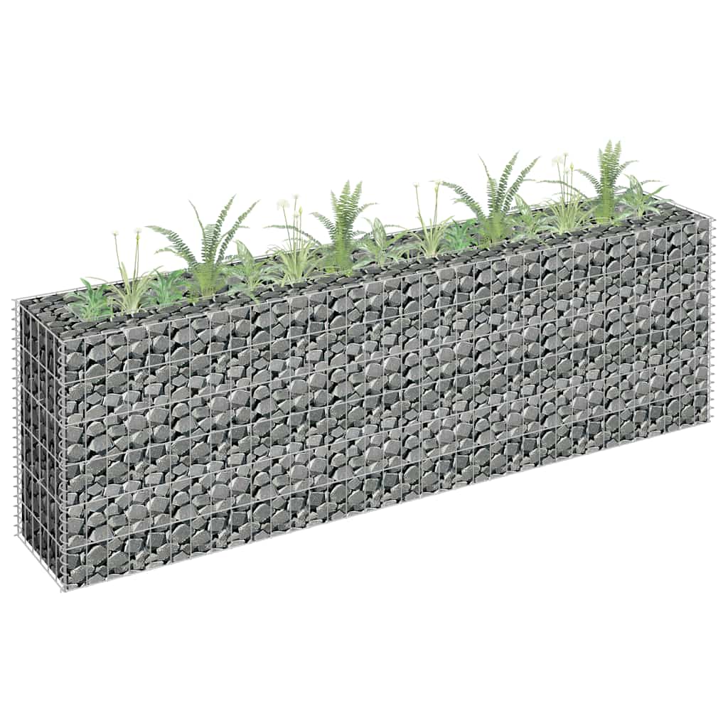 vidaXL Gabionen-Hochbeet Verzinkter Stahl 90x30x10 cm