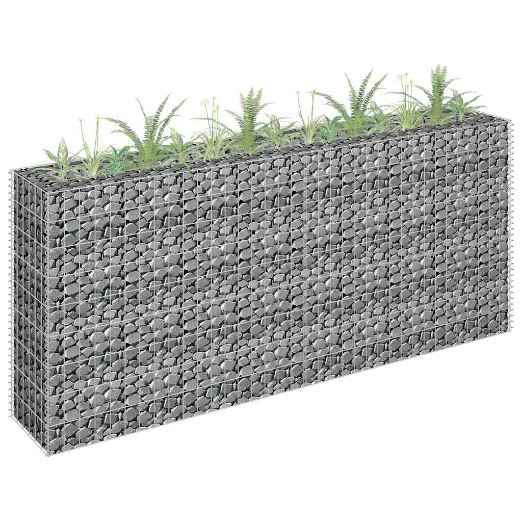 vidaXL Gabionen-Hochbeet Verzinkter Stahl 90x30x10 cm