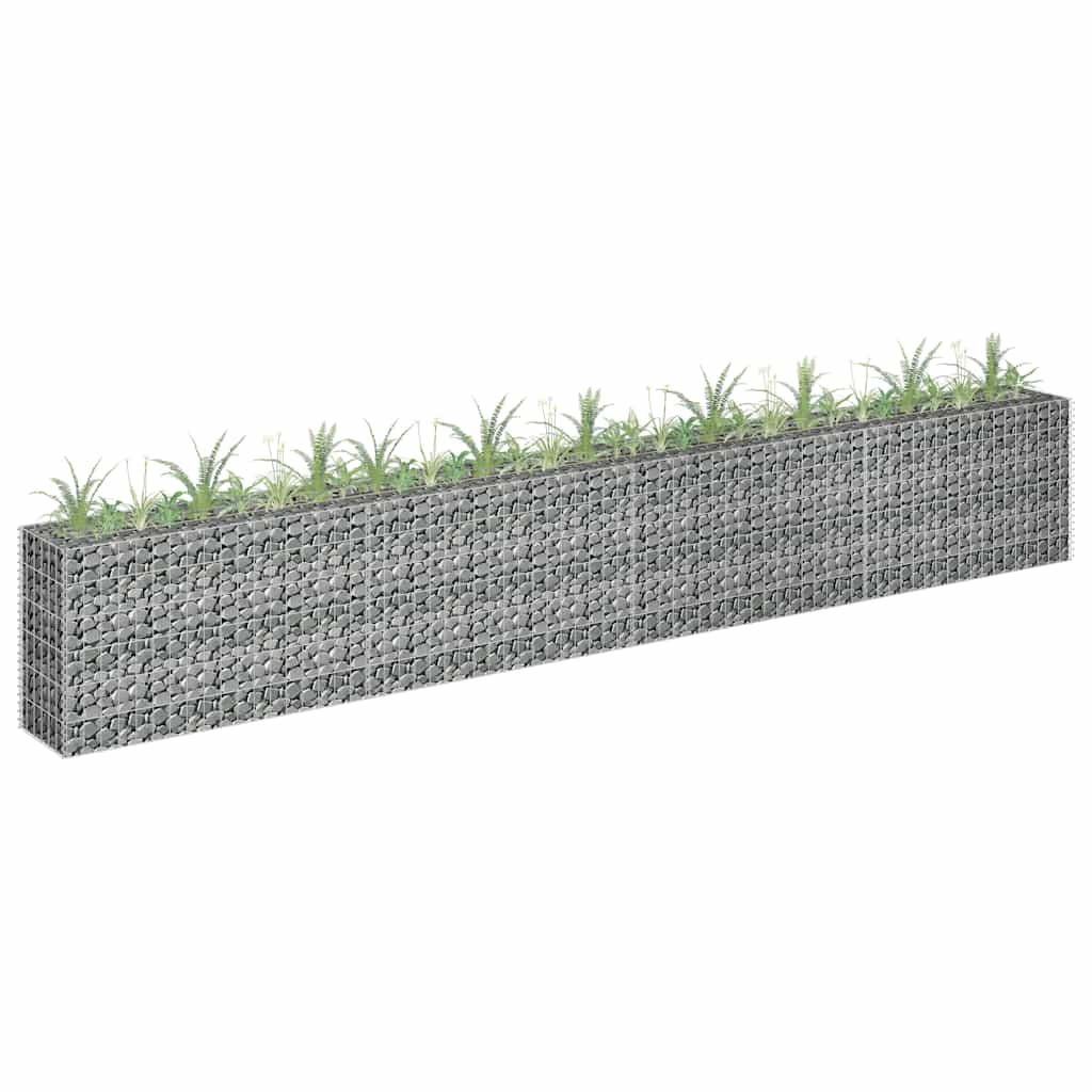 vidaXL Gabionen-Hochbeet Verzinkter Stahl 90x30x10 cm