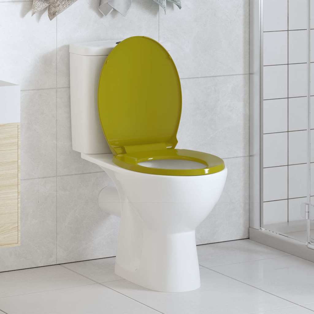 vidaXL Toilettensitz mit Absenkautomatik Hellgrau Oval